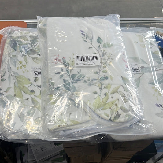 Auction for Bathroom Floor mat and Curtin set with Floral Design