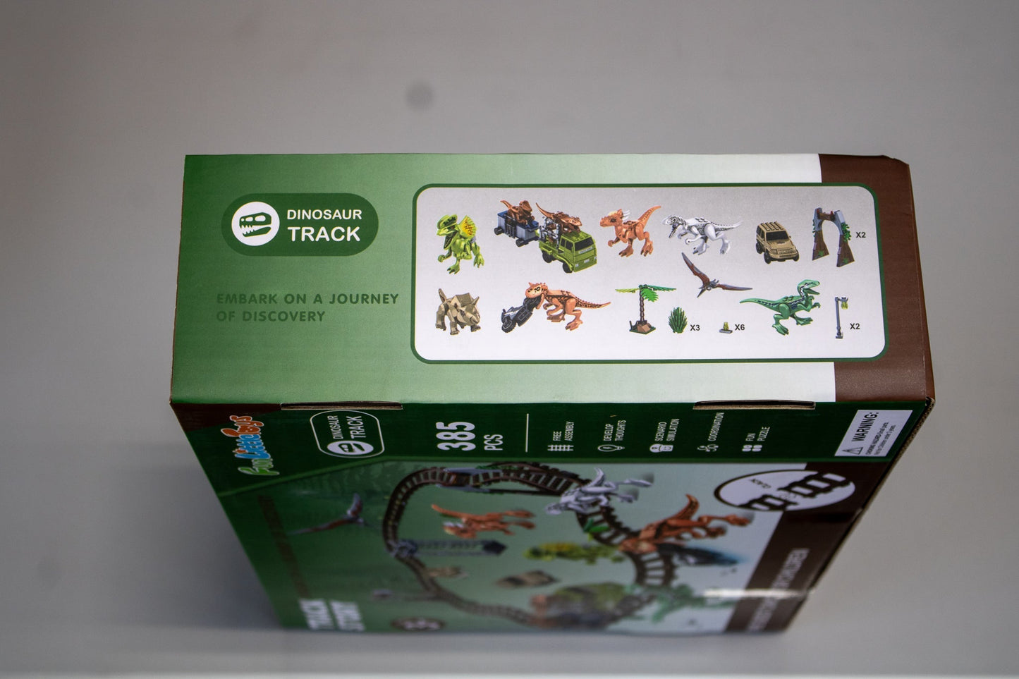 Auction for 1 Toy Dinosaur Track 385 Pcs, Building Block Puzzle For Kids Ages 3+, Fun Puzzle for Kids - 2Much Liquidators