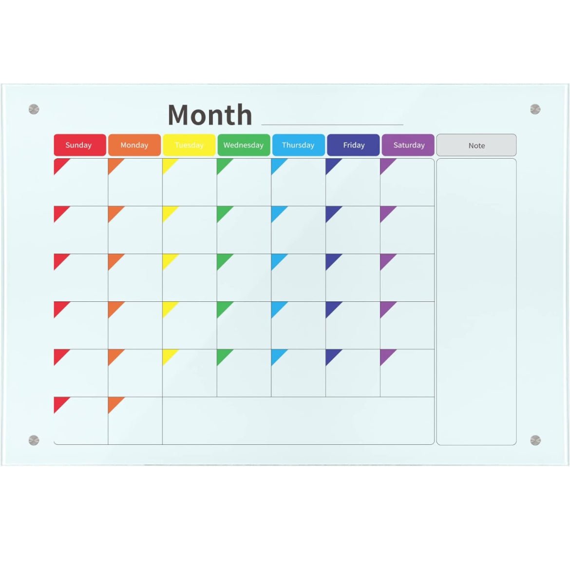 Calendar, Dry Erase Board Planner, for Home, Office, or schools! Easy to clean and use - 2Much Liquidators